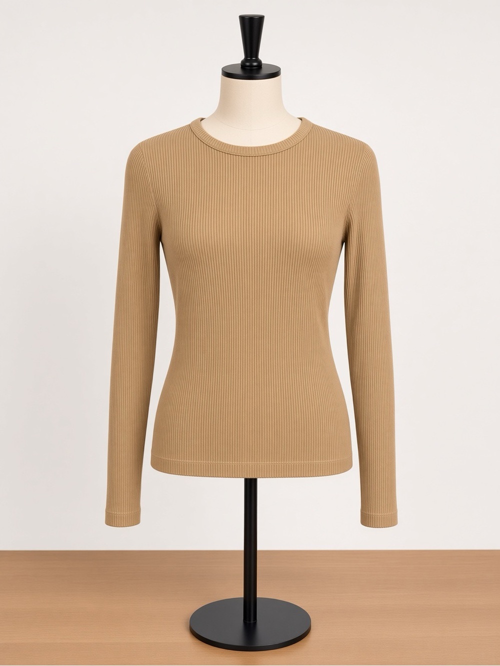Citizens of Humanity Tan Rib Knit Crewneck | Long Sleeve